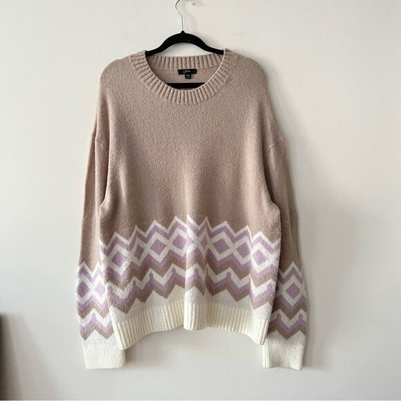 J. Crew Geometric Fair Isle Crewneck Sweater - Picture 4 of 9